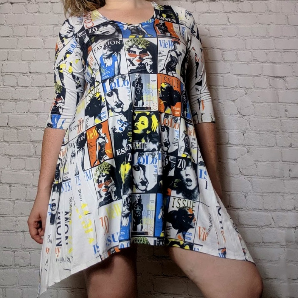 HOST PICK Vintage Unique Fashion Magazine Dress